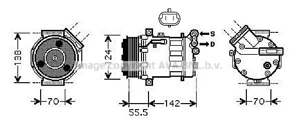 AVA QUALITY COOLING Компрессор, кондиционер SBK069